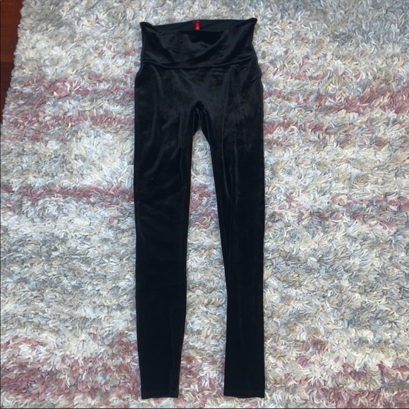 Spanx black velvet leggings XS - Picture 2 of 4